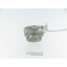PIANEGONDA anello argento e quarzo rutilato carrè referenza AA010390 mis.14 new